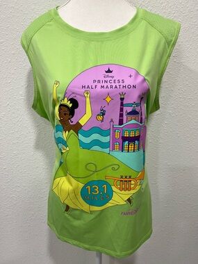 DISNEY runDisney Princess Half Marathon Tiana Performance Tank Top EUC